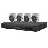 Kit 4 Cámaras ColorVu Turret IPC de 4 MP y NVR 4K PoE de 4 Canales