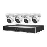 Kit 4K PoE (4) Cámaras IP de 8MP de 2,8 mm y NVR PoE Acusense de 4 Canales