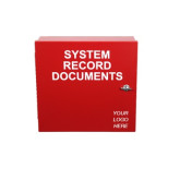 Red Metal System Record Documents Enclosure - Thumb Lock