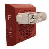 Weatherproof Wall Speaker Strobe - Red