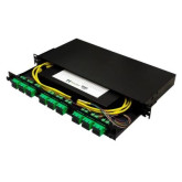 Rackmount Fiber Panel with Sliding Tray - 1RU