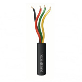 22/4 Solid Riser Cable - 500ft, Black
