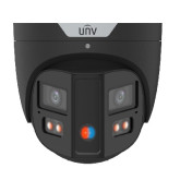 Uniview IPC3K28SE-ADF28KMC-DL-I0-BK 8MP Double-Light Alarm Binocular Eyeball Network Camera, Black