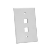 Oversized Keystone Wall Plate - Single-Gang 2 Port - White