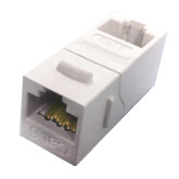 Acoplador en línea CAT6 de 90 grados, RJ45, 8P8C, blanco