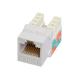 Cat 6 Slim-Style Keystone Jacks, 8P8C, White, UL