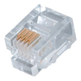 Modular Plug RJ11 (6P4C) Round Solid - Pack of 100