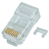 Modular Plug with Load Bar Cat 6 RJ45 (8P8C) Round Solid/Strd - Pack of 100