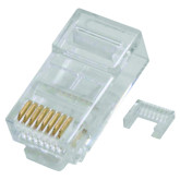 Enchufe modular con barra de carga Cat 6 RJ45 (8P8C) Redondo Sólido/Strd - Paquete de 100