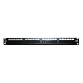 Panel de conexión UTP Cat 5E de 24 puertos, rack de 19", 1U