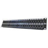 Cat 6 Patch Panel, 48 Port, 19" Rack, 2U