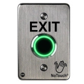 Single Gang Notouch® Stainless Steel Button - Exit Label