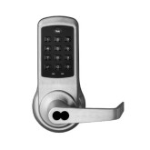 Z-Wave nexTouch™ Push Button Keypad Lock with Cylinder Override - Satin Chrome
