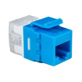 Cat 6e UTP Keystone Jack, 180 grados - Azul