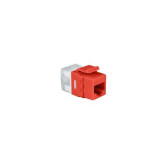 EngineerPro Cat6 180 Degree Keystone Jack - Red