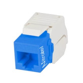 Category 6a, RJ45, Keystone Jack Module, Toolless - Unshielded, Blue