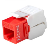 Category 6a, RJ45, Keystone Jack Module, Toolless - Unshielded, Red