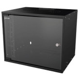 12U SOHO Serie Wall Mount Rack/Cabinet with Tempered Glass Front Door