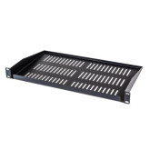 1U Vented Fixed Shelf - 12" Depth