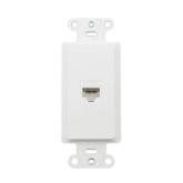 Single RJ45 Port Pre-configured Strap - White