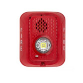 L-Series LED 2-Wire Wall-Mount Indoor Horn Strobe - Red, Marked "Fire"