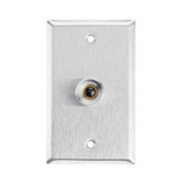 Single Gang Stainless Steel Wall Plate with Black Push Button