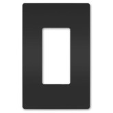 Radiant One-Gang Screwless Wall Plate - Black