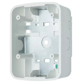 White Wall-Mount Base, Compatible with Compact Horns, Strobes, and Horn/Strobe