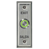 Multicolor Illuminated Vandal-Resistant Request-to-Exit Plates, Slimline
