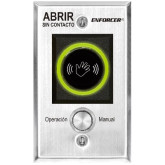 Wave-To-Open Sensor with Manual Override Button - Spanish