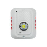 L-Series LED Indoor and  Wall-Mount Compact Strobe - White, Marked "FIRE"