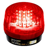 LED Strobe Light, 54 LEDs, 100dB Siren, 9-24 VAC/VDC, Red