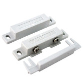Screw-Terminal Surface-Mount N.O. Magnetic Contact - White, 1/2″ (13mm) Gap, Open loop, UL listed
