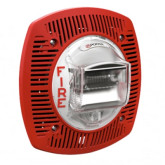 Indoor Low Profile Wall Mount Speaker /Strobe - Alert, Red