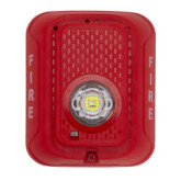 Serie L Luz Estroboscópica LED para Interior y Montaje en Pared - Roja, Marcada "FIRE"