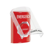 Key to Reset Illuminated Buttons with Shield, Emergency - Red,