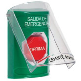 Estación de Botón Pulsador Stopper® con Protector de Estación, Giro para Restablecer - Verde