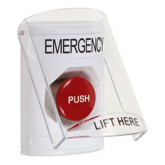 Momentary Button with Shield - English