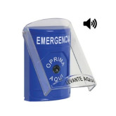 Key to Reset Buttons with Shield Sound, Emergency - Blue,