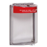 Unviersal Stopper Surface Mount with Sounder Dome Cover - Activate Fire Alarm Label Hood, Spanish
