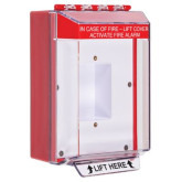 Universal Stopper Low Profile Cover with Enclosed Back Box - Red