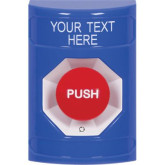 Solo Botón Turn-to-Reset - Etiqueta Personalizada, Azul Inglés