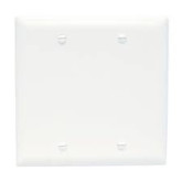 Dual-Gang Blank Wall Plate - White