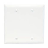 Dual-Gang Blank Wall Plate - White
