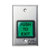 Green 2" DPDT Push to Exit Station