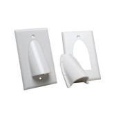 Bulk Cable Wallplate, 1-Gang, White