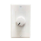 10W 70/25V Speaker Line Attenuator - White Wall Plate