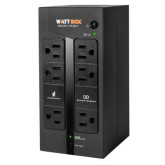 UPS WattBox® en Espera y Paquete de Baterías (Compacto) | 6 Salidas, 350VA