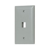 Single-Gang, 1-Port Wall Plate, Gray