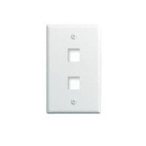 1-Gang, 2-Port Wall Plate, White